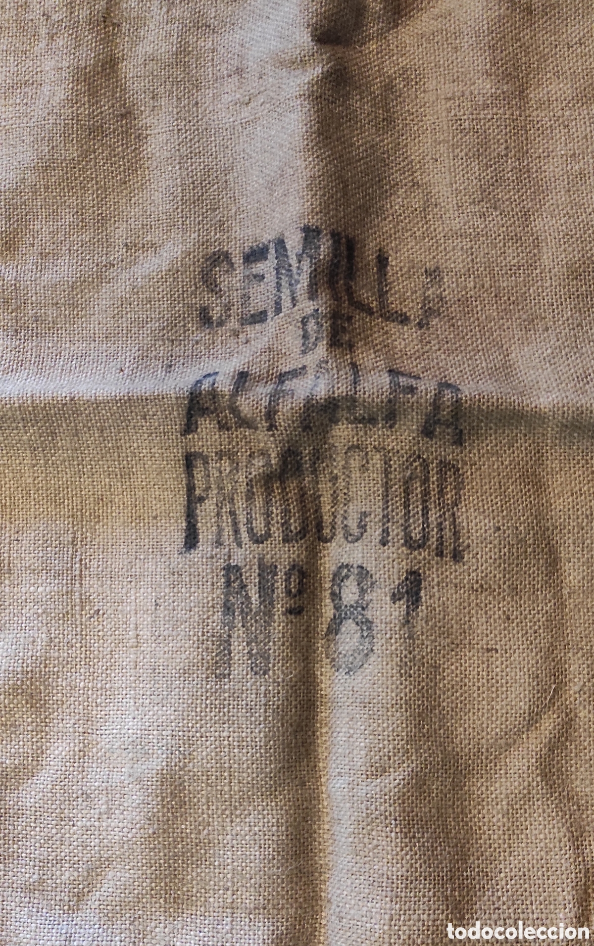 Antig&uuml;edades: SACO DE ARPILLERA DE SEMILLA DE ALFALFA - Foto 2