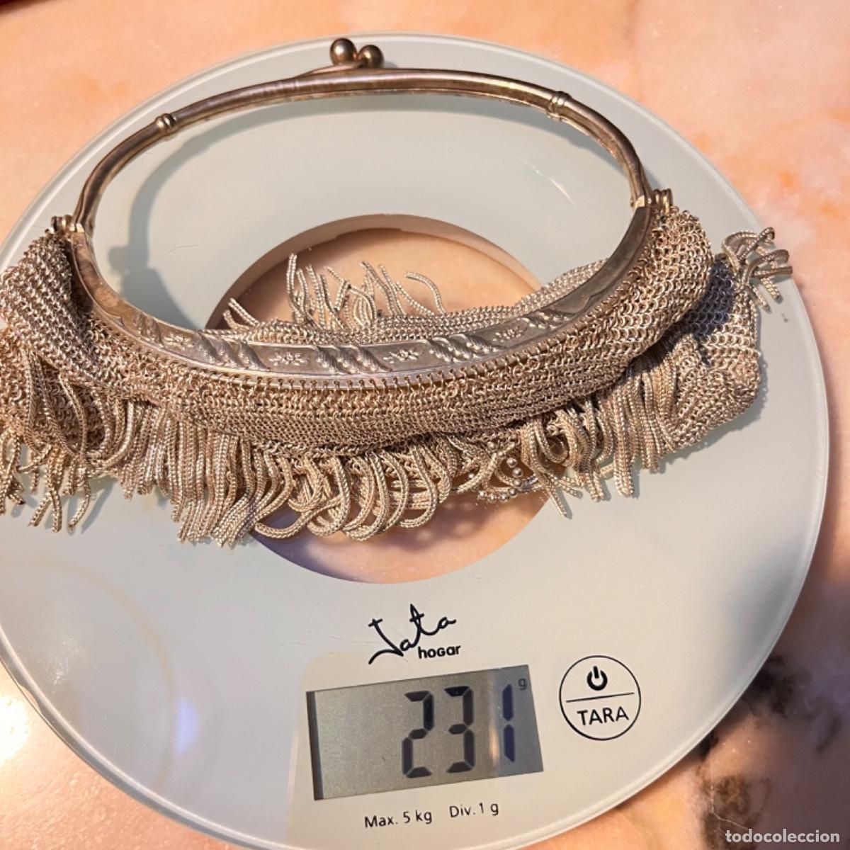 Antig&uuml;edades: Bolso de plata alpaca con asa - Foto 2