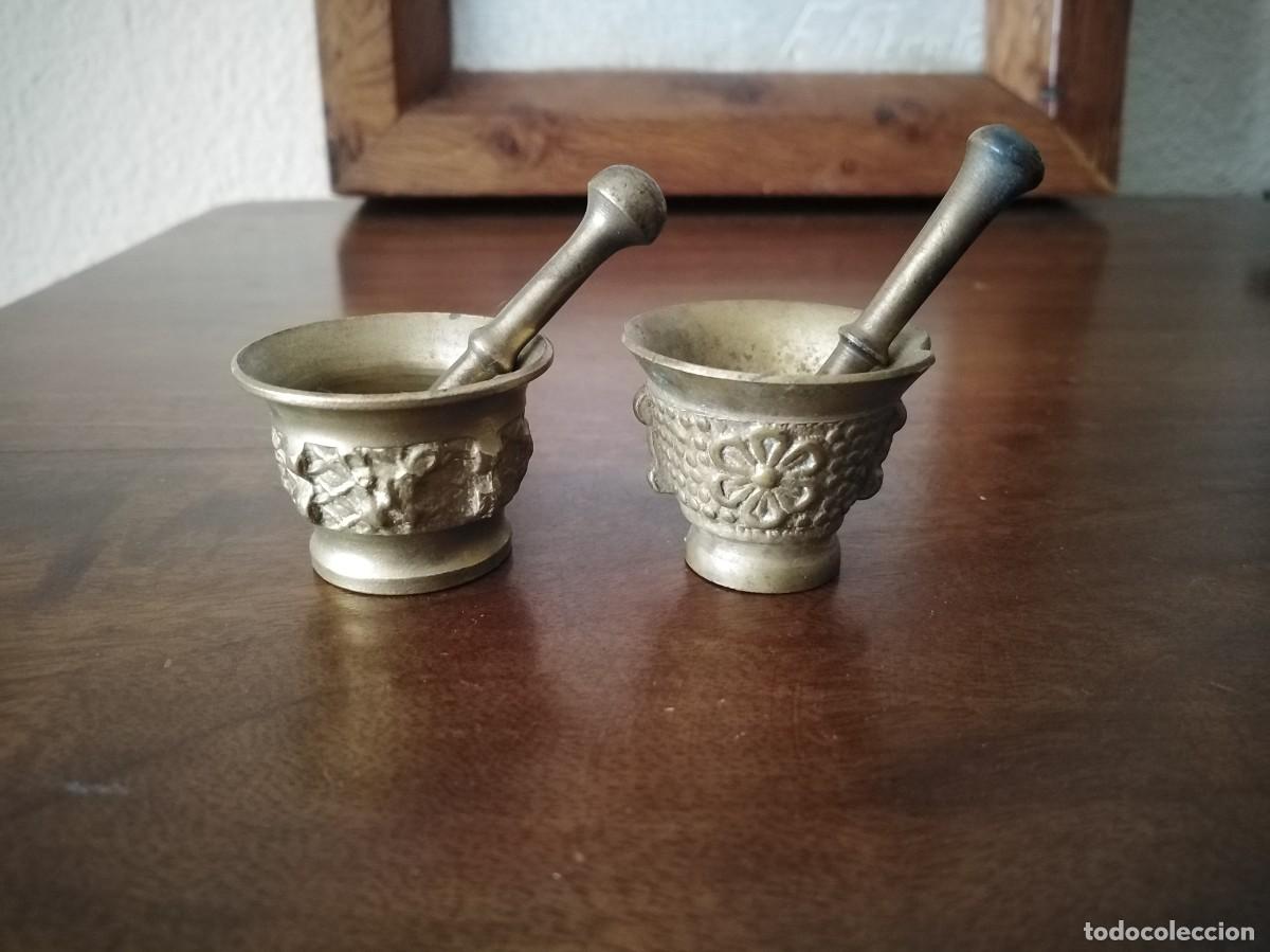 Antig&uuml;edades: Pareja de antiguos morteritos, almireces. - Foto 1