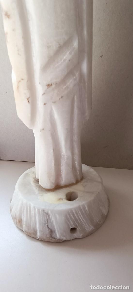 Antig&uuml;edades: FIGURA DE ALABASTRO PIE DE LAMPARA - Foto 5
