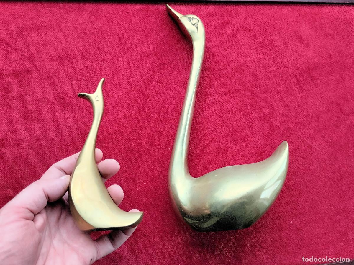 Antig&uuml;edades: DOS CISNES DE BRONCE. MADRE E HIJO - Foto 3
