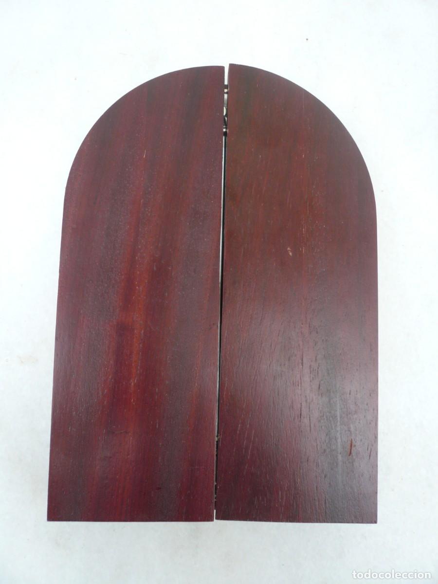 Antig&uuml;edades: ESPEJO TR&Iacute;PTICO DE MADERA Y PLATA 925. PUNZONES - Foto 13