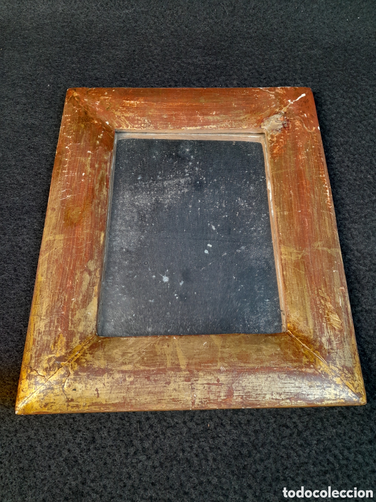 Antig&uuml;edades: ESPEJO RECTANGULAR ENMARCADO POLICROMIA DORADA. SIGLO XX - Foto 1