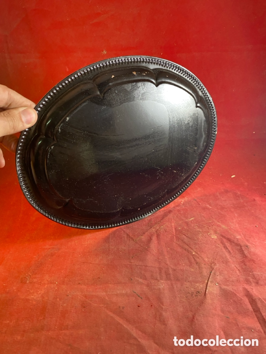 Antig&uuml;edades: Bandeja met&aacute;lica - Foto 2