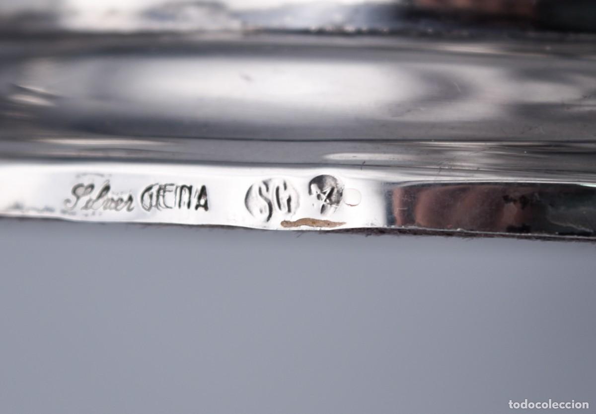 Antig&uuml;edades: Plata - Candeleros con reloj - Foto 6