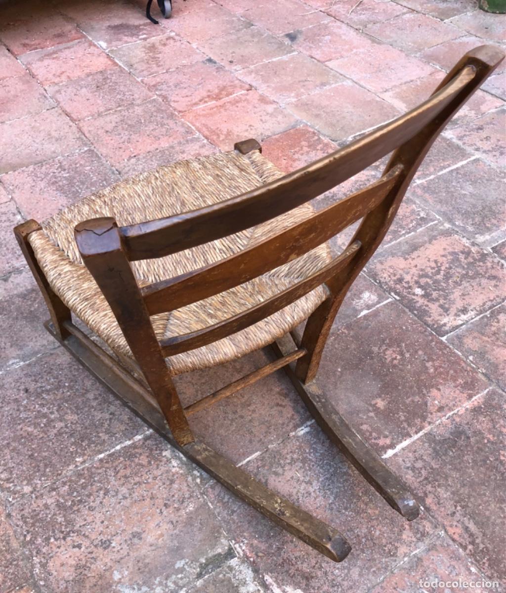 Antig&uuml;edades: ANTIGUA SILLA MECEDORA de enea - Foto 2