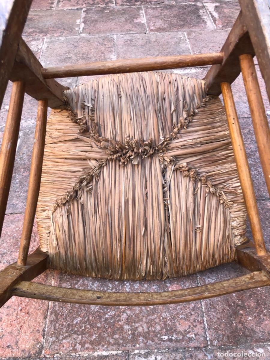 Antig&uuml;edades: ANTIGUA SILLA MECEDORA de enea - Foto 4