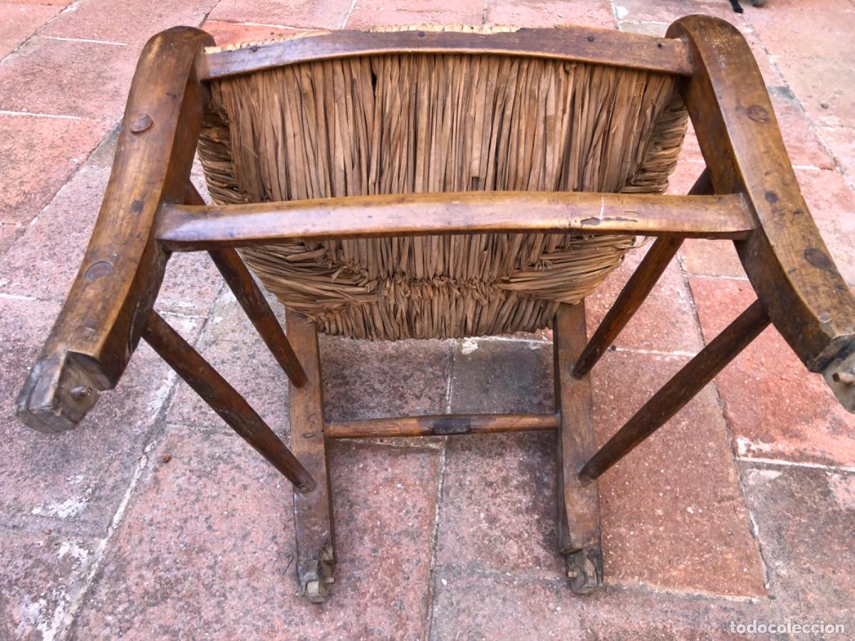 Antig&uuml;edades: ANTIGUA SILLA de hogar de enea - Foto 4