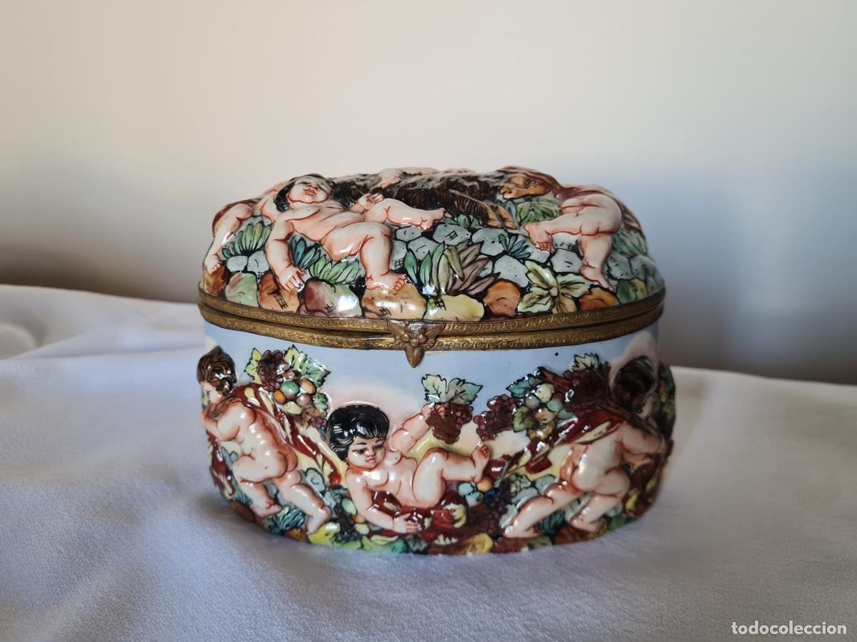 Antig&uuml;edades: CAJA PORCELANA CAPODIMONTE - Foto 1