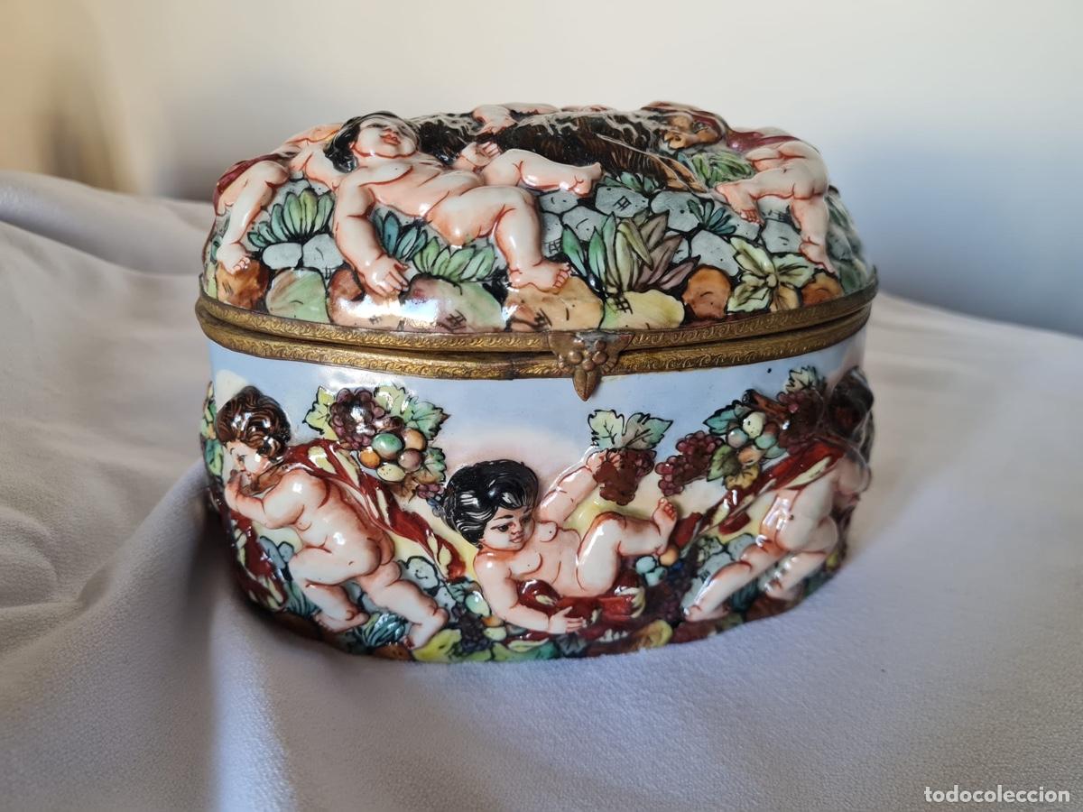 Antig&uuml;edades: CAJA PORCELANA CAPODIMONTE - Foto 2