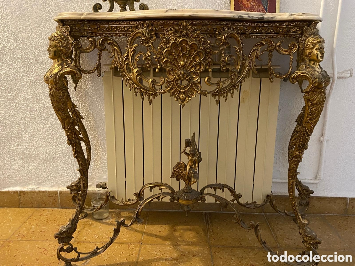 Antig&uuml;edades: Consola de bronce italiana - Foto 5