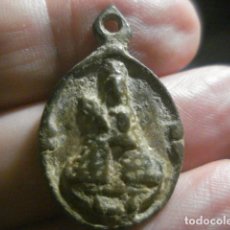 Antigüedades: BONITA MEDALLA RELIGIOSA VIRGEN DE GUADALUPE Y SAN JERÓNIMO - SIGLO XVI MUY BELLA