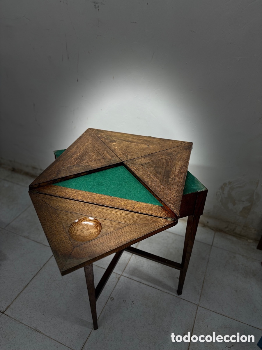 Antig&uuml;edades: Mesa juego de &ldquo;pa&ntilde;uelo&rdquo; - Foto 4