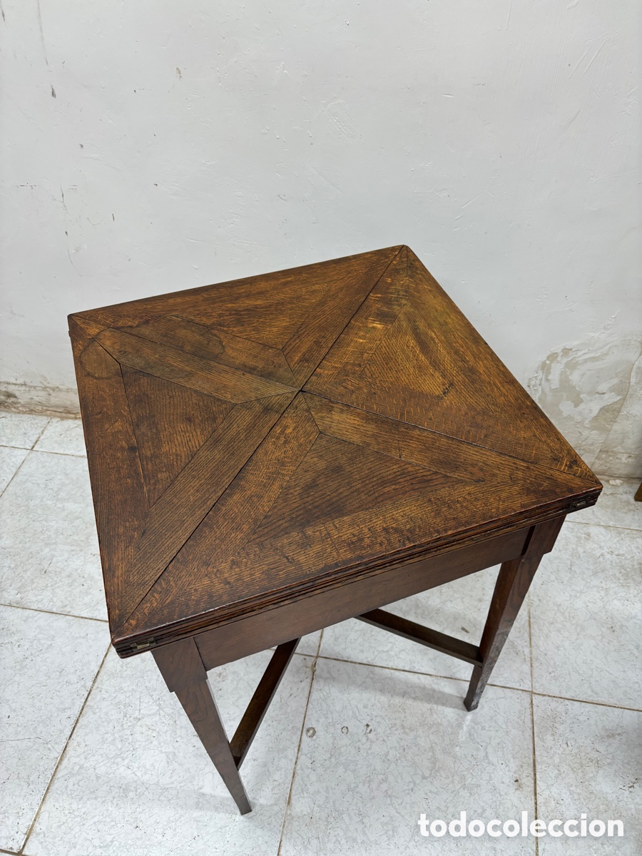 Antig&uuml;edades: Mesa juego de &ldquo;pa&ntilde;uelo&rdquo; - Foto 5