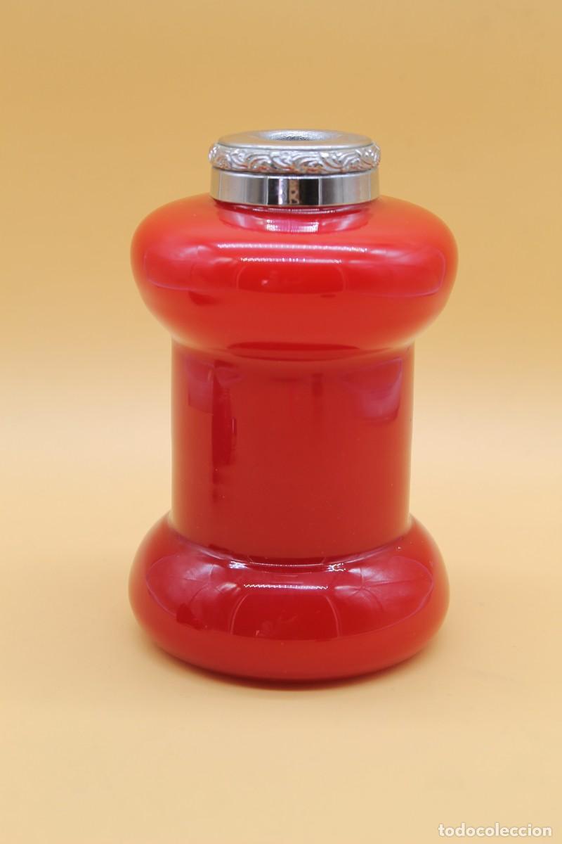 Antig&uuml;edades: BOTELLA O PERFUMERO ROJO CRISTAL OPALINA - Foto 5