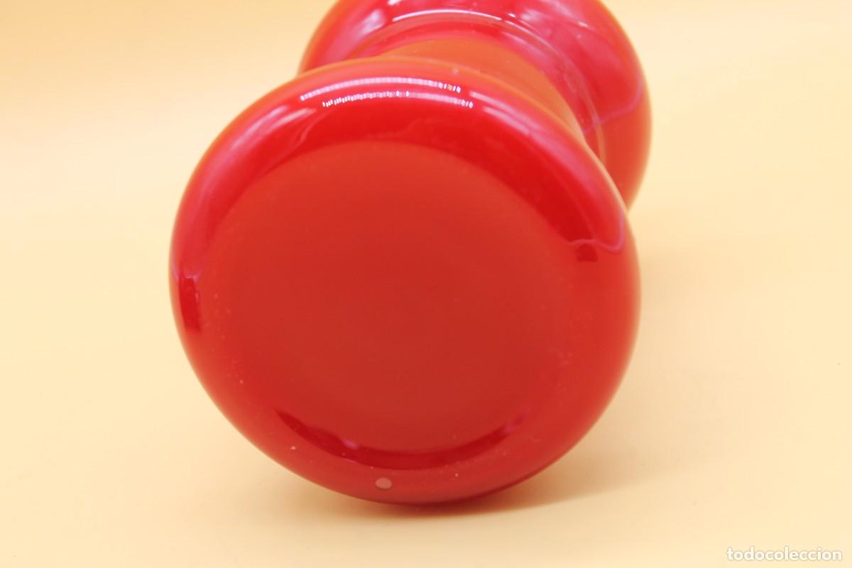 Antig&uuml;edades: BOTELLA O PERFUMERO ROJO CRISTAL OPALINA - Foto 6