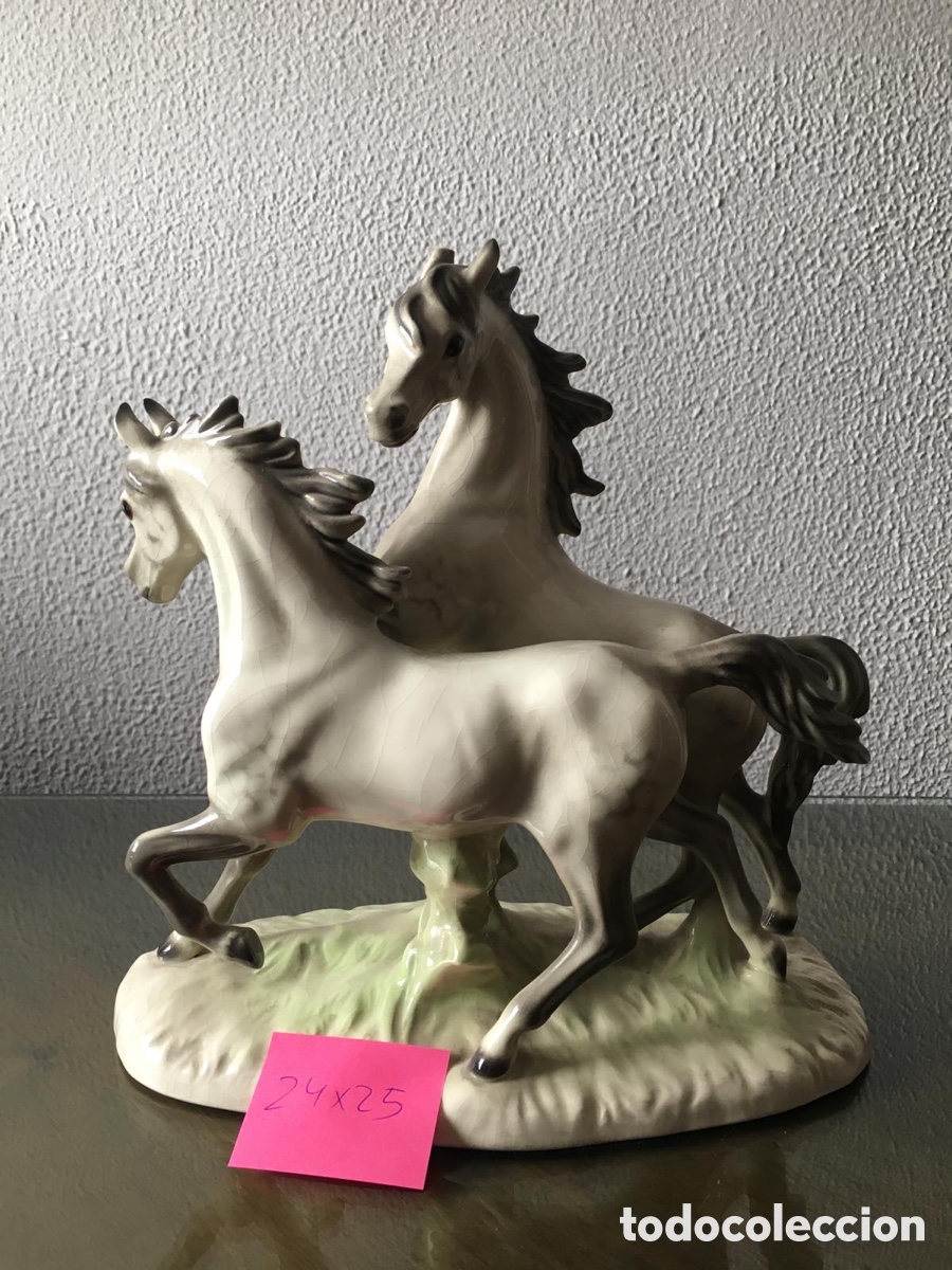 Antig&uuml;edades: Figura Lladr&oacute;: Caballos - Foto 1