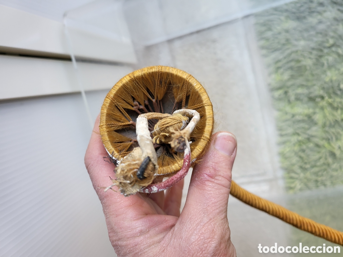 Antig&uuml;edades: Colgador lampara antiguo, extensor con cable interior, cord&oacute;n 2 - Foto 4