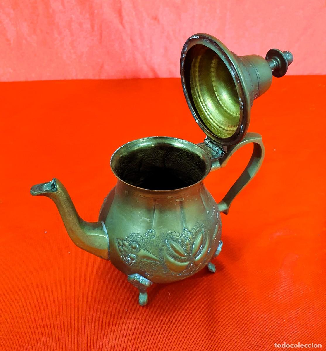 Antig&uuml;edades: Tetera de laton Frances - Foto 3