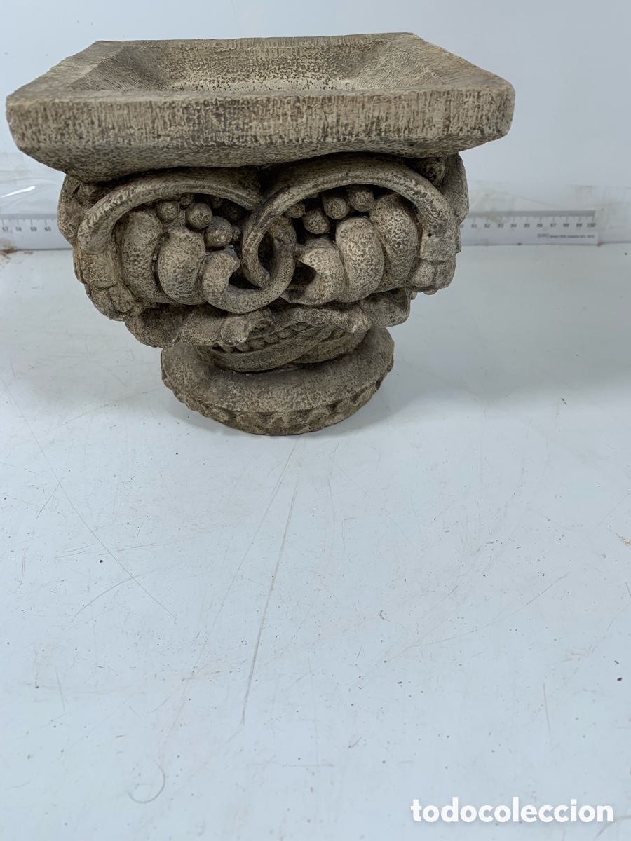 Antig&uuml;edades: 01_ macetero de piedra, ornamento - Foto 2