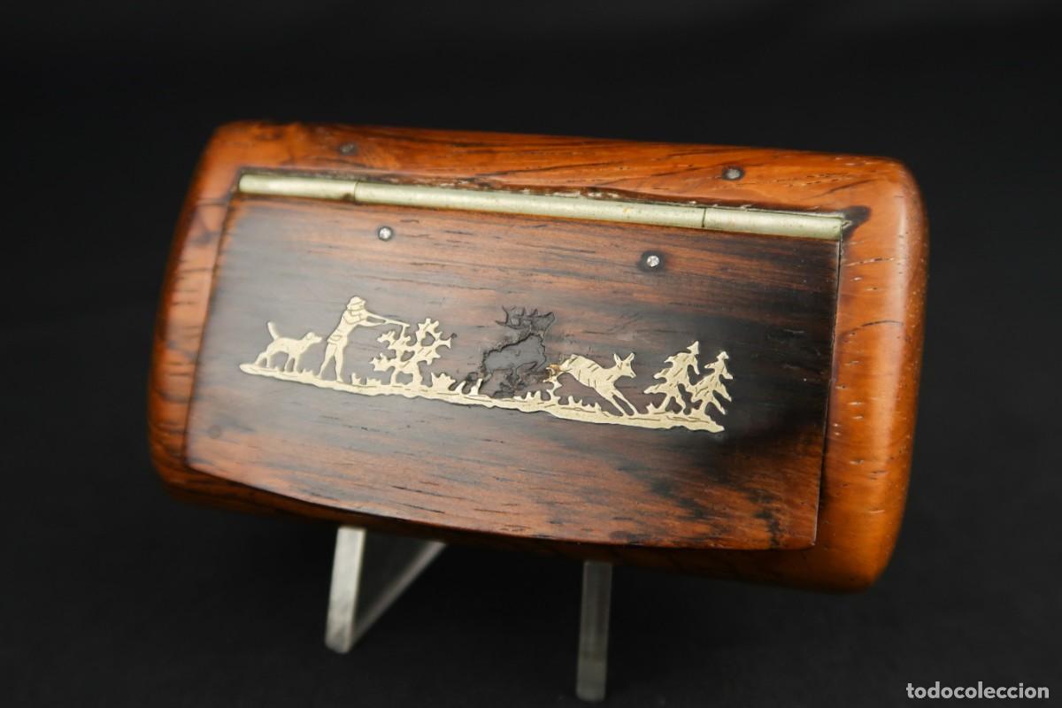 Antig&uuml;edades: Antigua Caja de Rape de Madera - Foto 5