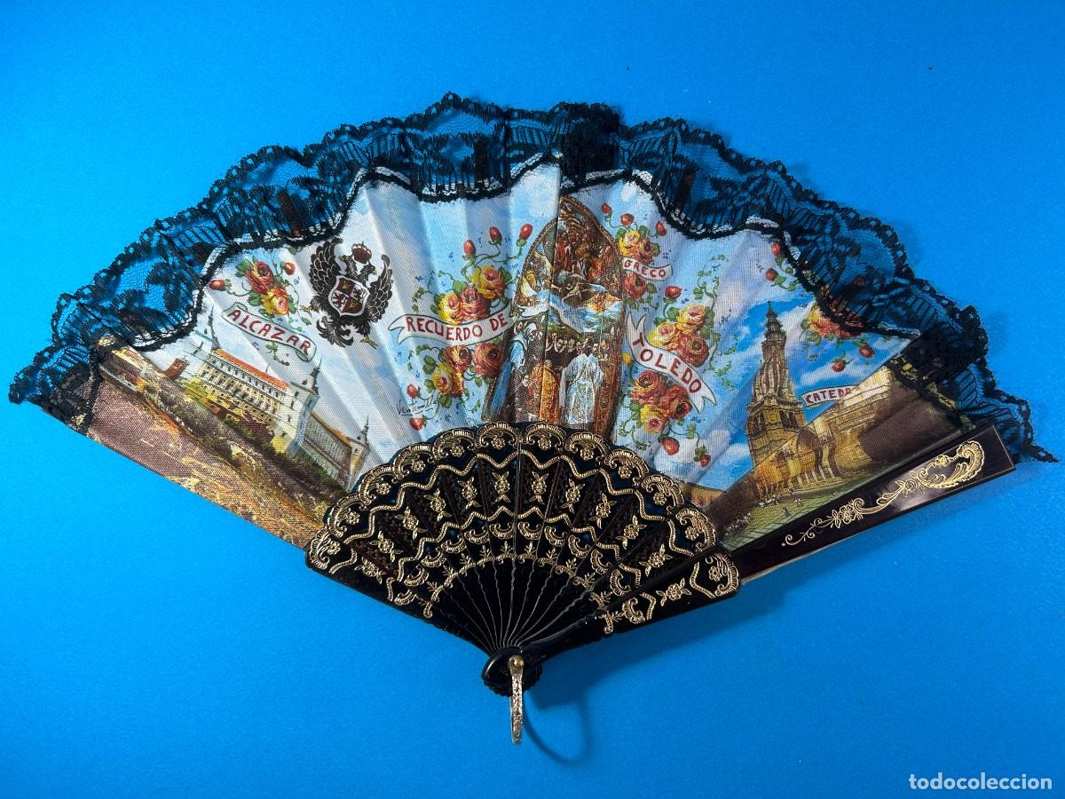 Antig&uuml;edades: ABANICO RECUERDO DE TOLEDO - Foto 1