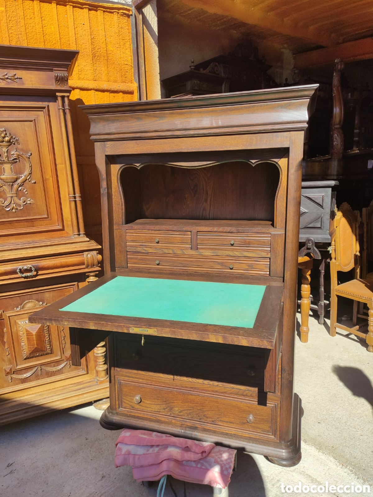 Antig&uuml;edades: Elegante bur&oacute; de roble - Foto 2