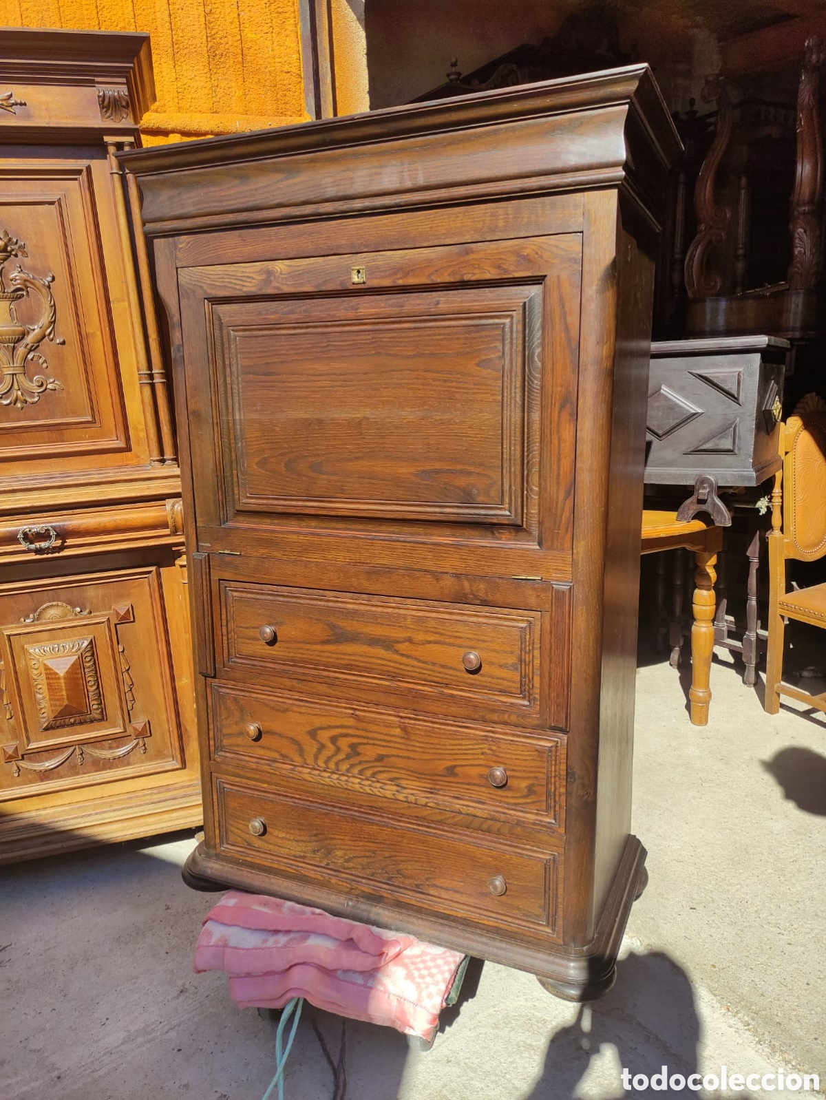 Antig&uuml;edades: Elegante bur&oacute; de roble - Foto 4