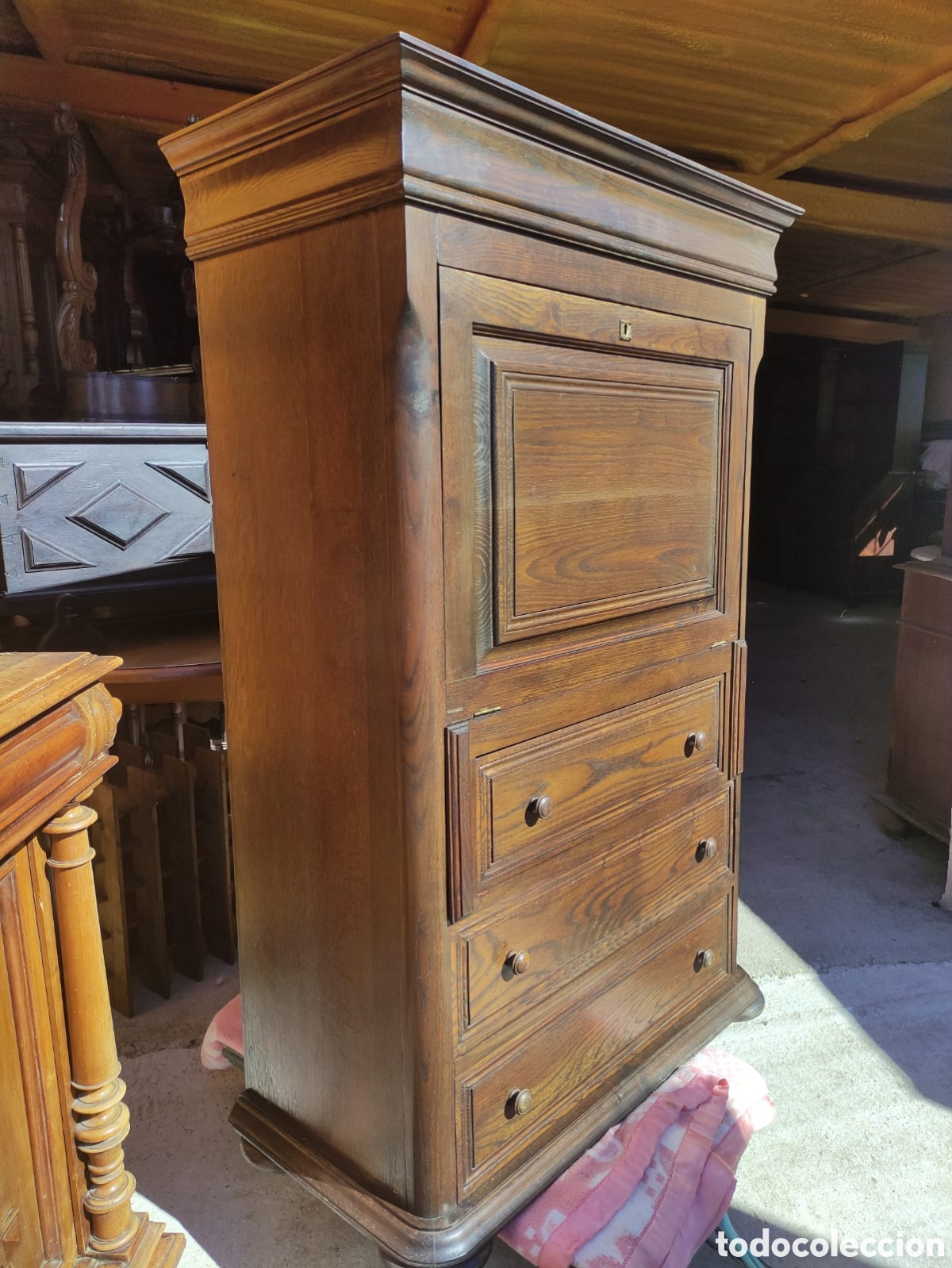 Antig&uuml;edades: Elegante bur&oacute; de roble - Foto 7
