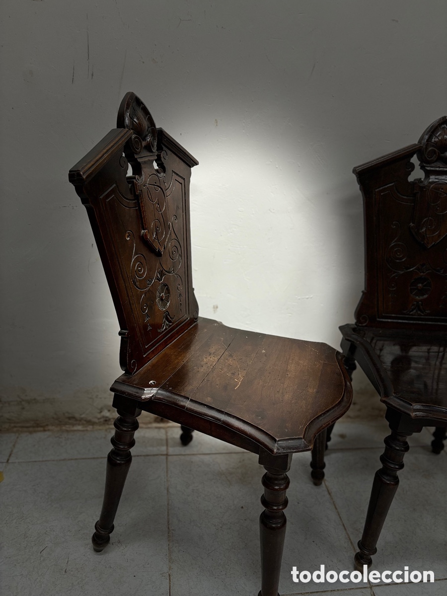 Antig&uuml;edades: Pareja de sillas Alfonsinas - Foto 3