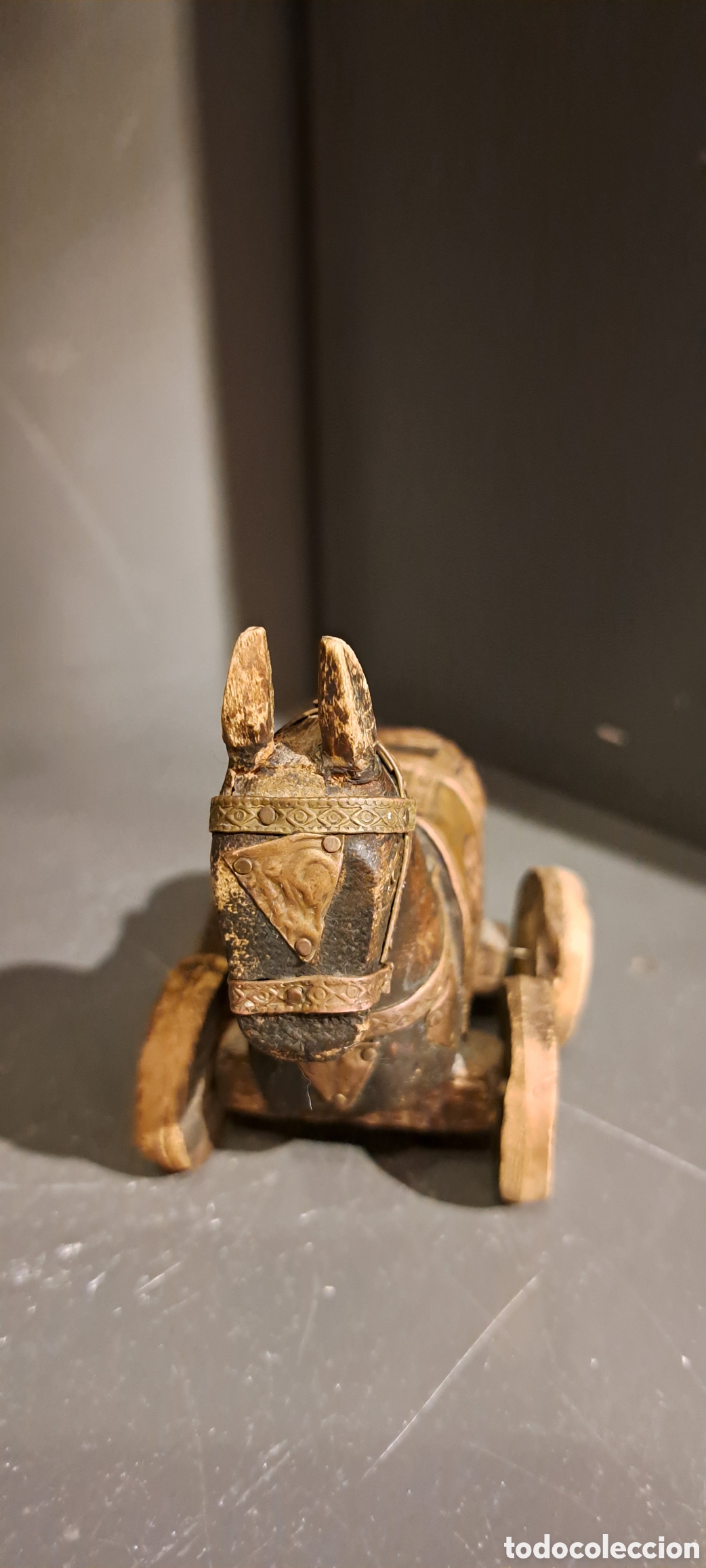 Antig&uuml;edades: Caballo madera antiguo. - Foto 3