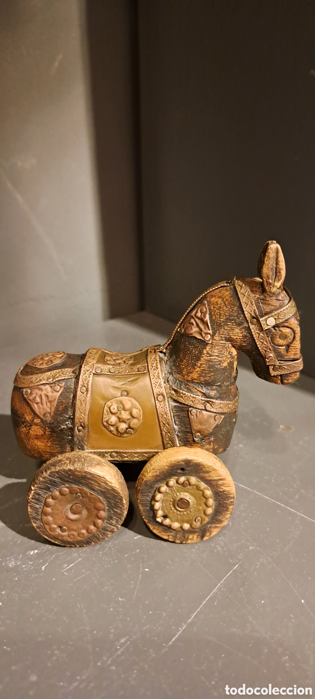Antig&uuml;edades: Caballo madera antiguo. - Foto 4