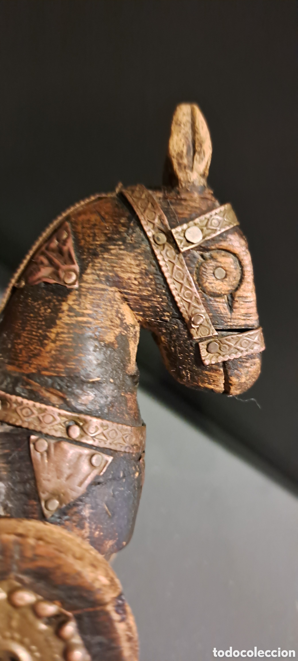 Antig&uuml;edades: Caballo madera antiguo. - Foto 7