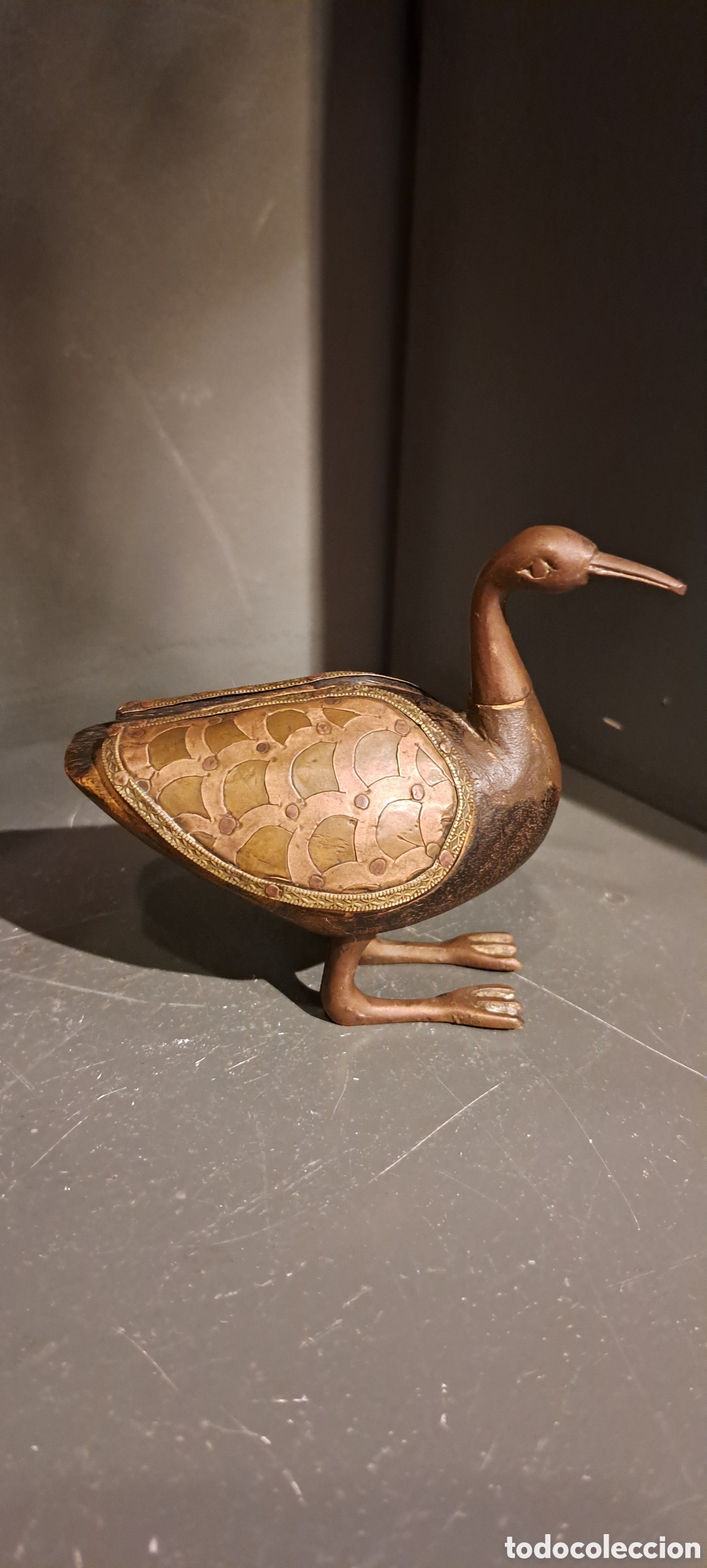 Antig&uuml;edades: Pato madera/bronce antiguo - Foto 4
