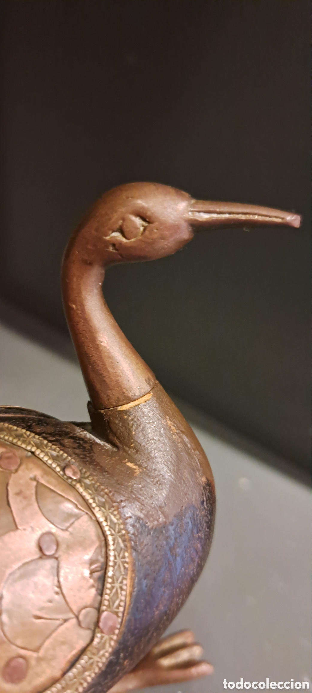 Antig&uuml;edades: Pato madera/bronce antiguo - Foto 7