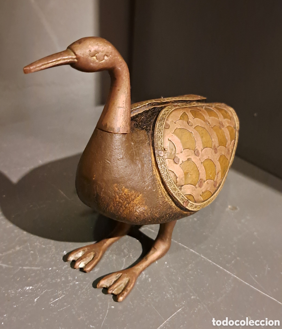 Antig&uuml;edades: Pato madera/bronce antiguo - Foto 1