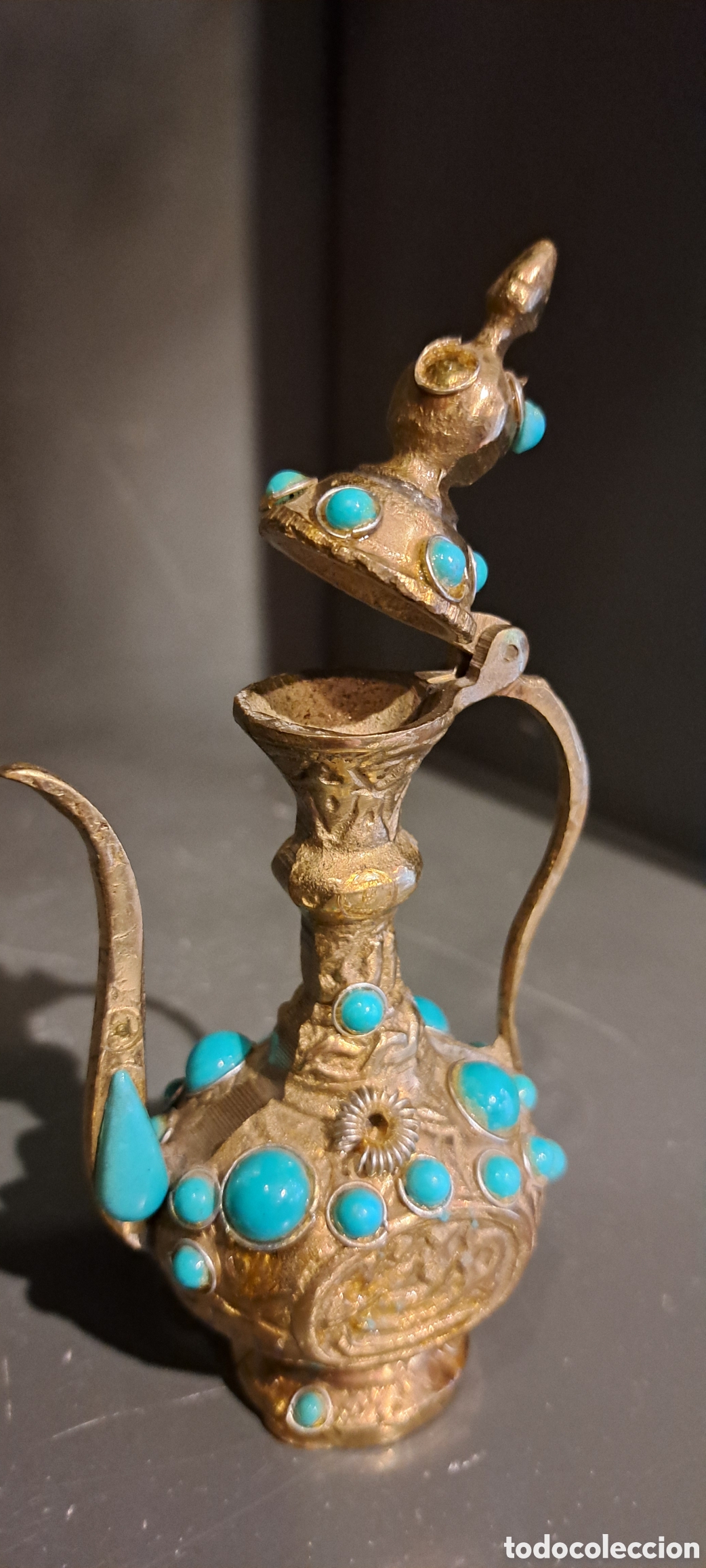 Antig&uuml;edades: Jarra marroqu&iacute; bronce - Foto 4