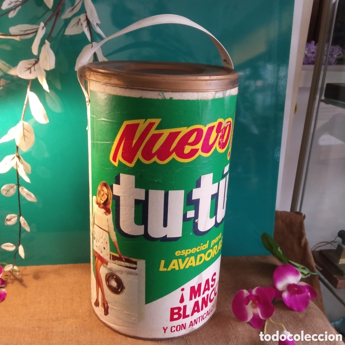 Antig&uuml;edades: Tambor / caja de detergente tu t&uacute; - Foto 5