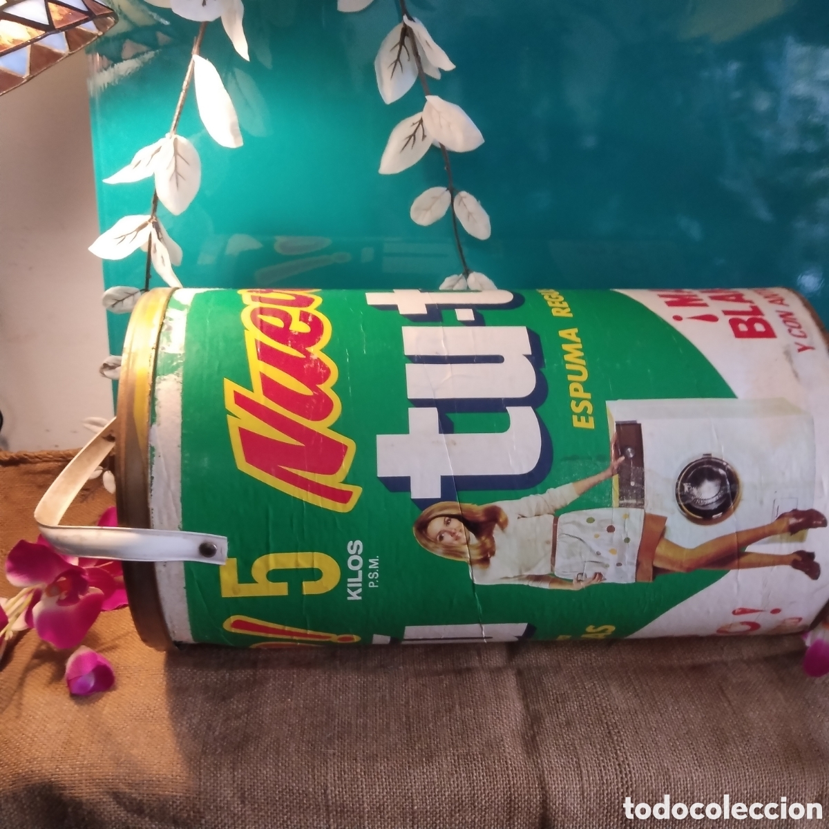 Antig&uuml;edades: Tambor / caja de detergente tu t&uacute; - Foto 6