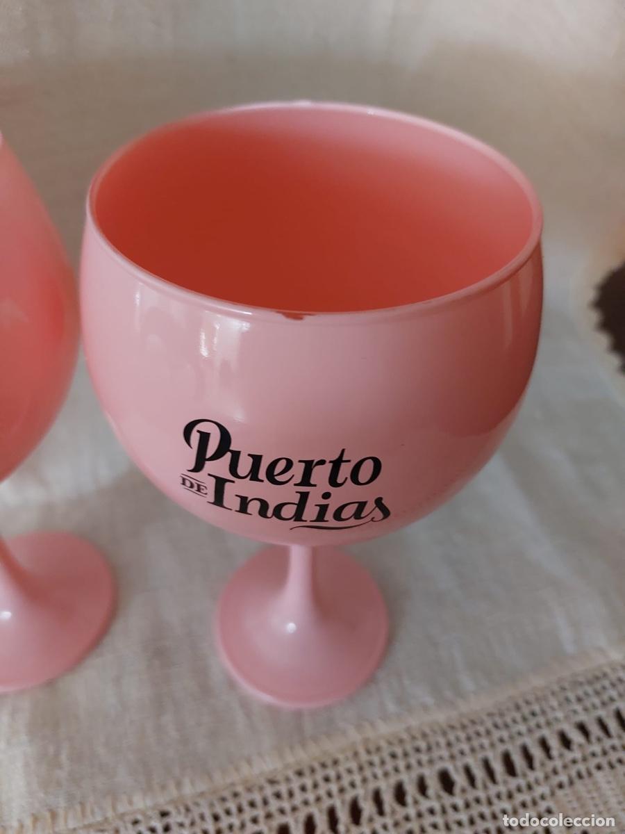 Antig&uuml;edades: Dos copas cristal rosa - Foto 2