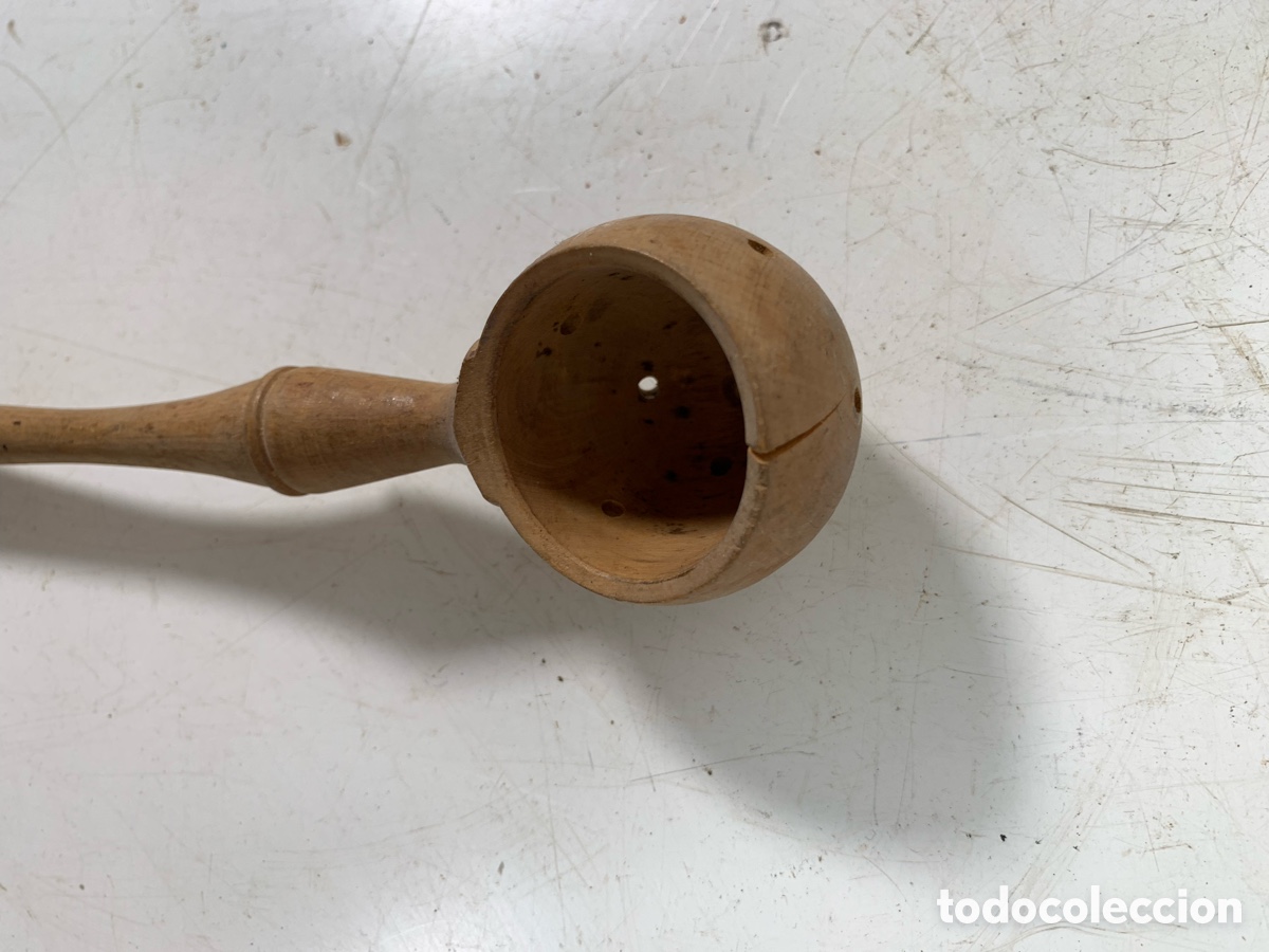 Antig&uuml;edades: 01_ Preciosa cuchara madera - Foto 3