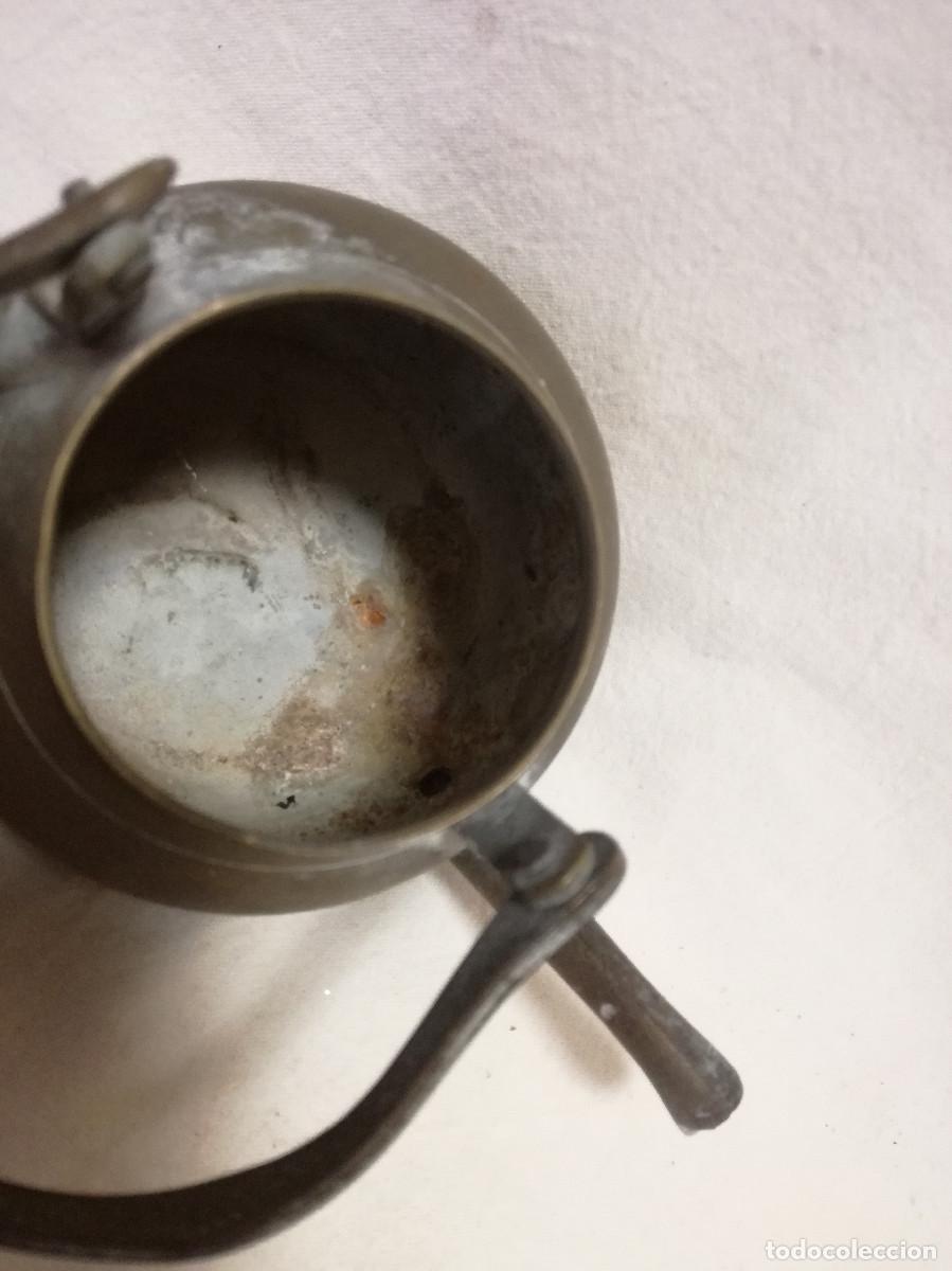 Antig&uuml;edades: PEQUE&Ntilde;A TETERA / CAFETERA DE BRONCE / LATON - Foto 8