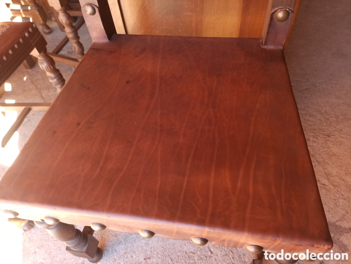Antig&uuml;edades: Sillas r&uacute;sticas con peineta de madera - Foto 3