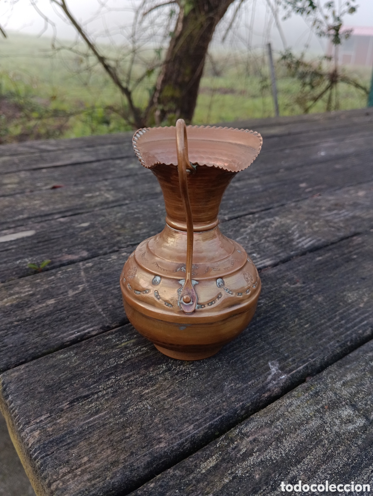 Antig&uuml;edades: PEQUE&Ntilde;A JARRA EN COBRE REPUJADO. - Foto 10