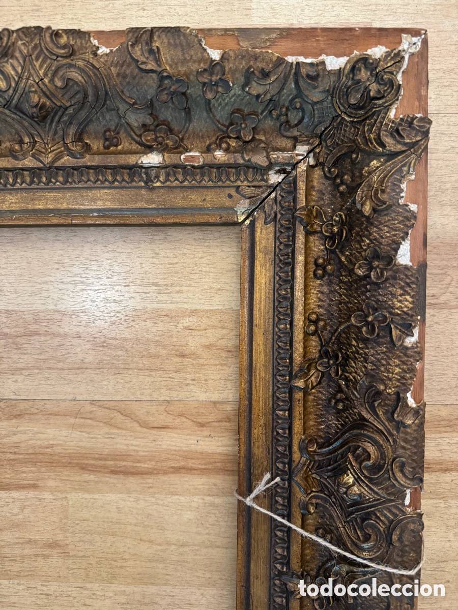 Antig&uuml;edades: Marco dorado del siglo XIX - Foto 2