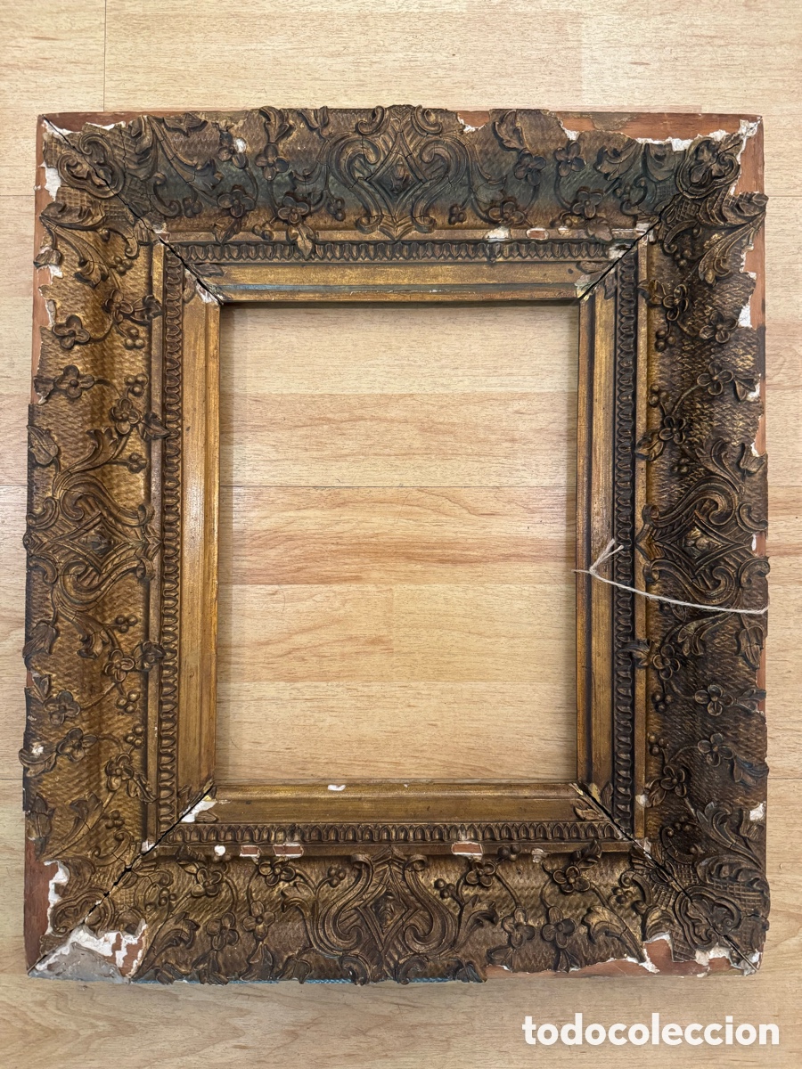 Antig&uuml;edades: Marco dorado del siglo XIX - Foto 1
