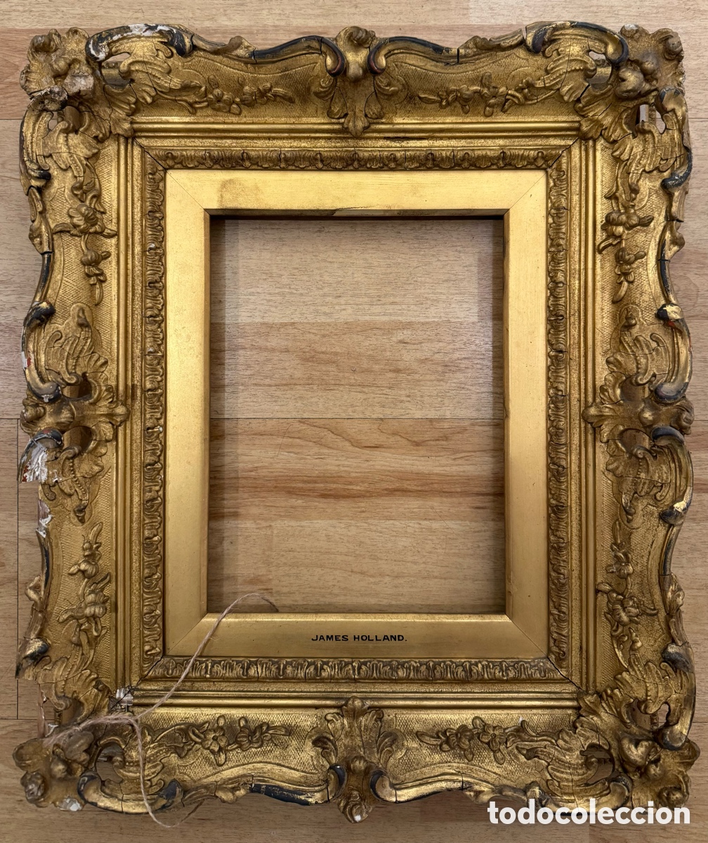 Antig&uuml;edades: Marco dorado del siglo XIX - Foto 1