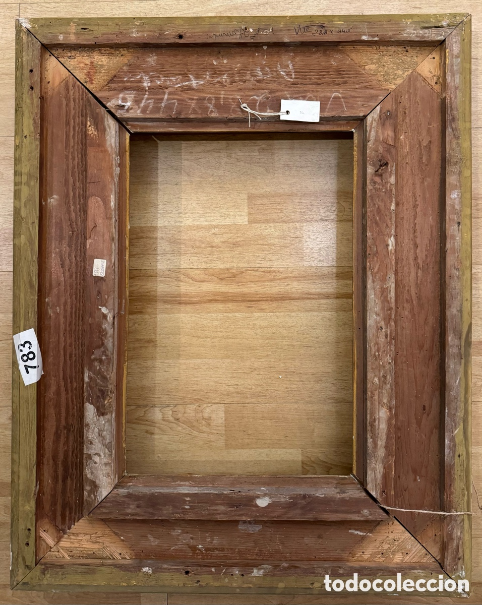 Antig&uuml;edades: Marco dorado del siglo XIX - Foto 6