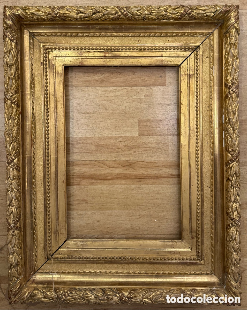 Antig&uuml;edades: Marco dorado del siglo XIX - Foto 1