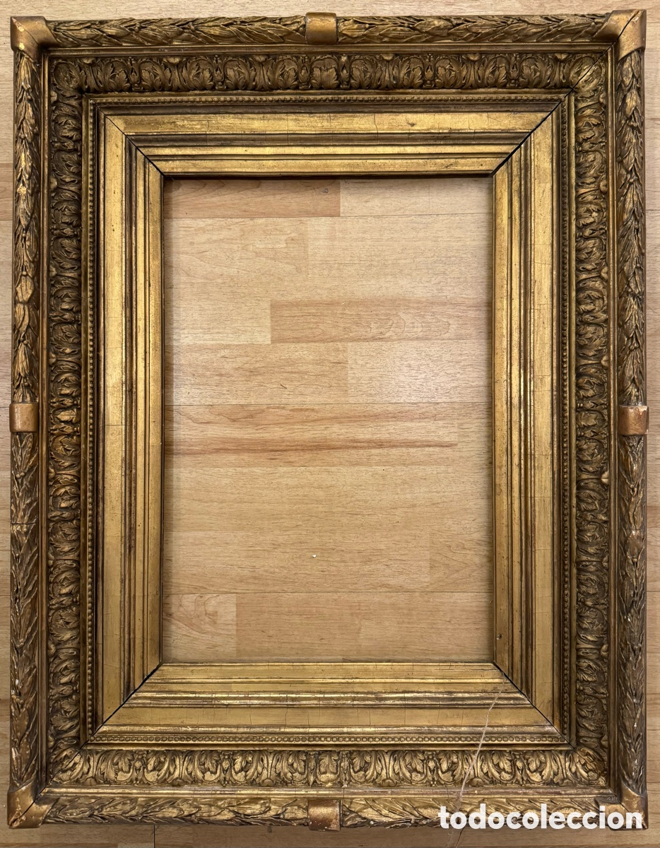 Antig&uuml;edades: Marco dorado del siglo XIX - Foto 1
